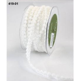 Лента с помпонами "Mini Pom Poms White" от May Arts, 90 см