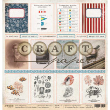Скраппапір 30х30 см Картки Наутілус, 30х30 см, Craft Paper