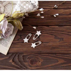Чіпборд Набір шпильки з зірочками, Woodchic