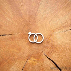 Чіпборд Кільця 2 з діамантом, Woodchic