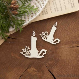 Чіпборд Свічка Розмір 4 на 4 см., Woodchic