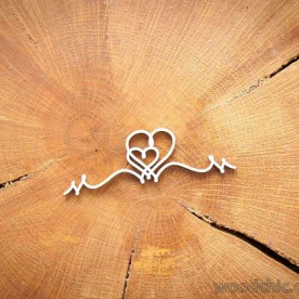 Чіпборд Завиток Два серця, Woodchic