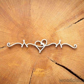 Чипборд Завиток Ритм сердца, Woodchic
