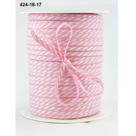 Лента Diagonal Stripes розовая  3мм, 90 см от May Arts