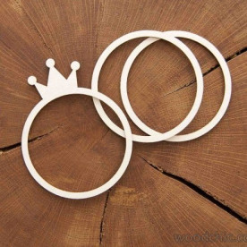 Чіпборд Набір шейкерів Корона круг 2, Woodchic