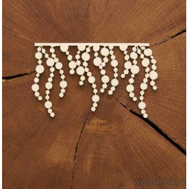Чипборд Подвеска капелька большая, Woodchic