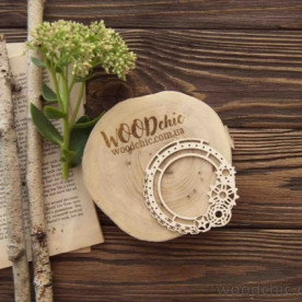 Чіпборд рамка ілюмінатор з шестернями, Woodchic