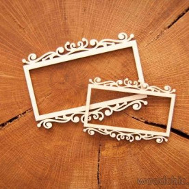 Чіпборд Рамка прямокутна маленька, Woodchic