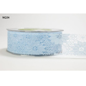 Мереживо блакитного кольору, ширина 3,75 см, довжина 90 см від May Arts