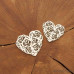 Чіпборд Серце з трояндами 2 Розмір :: 4 на 4,5 см., Woodchic