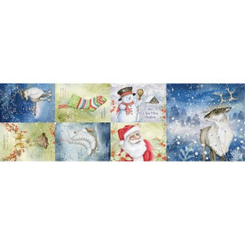 Картки Зима, двосторонні, 30х10, Woodchic