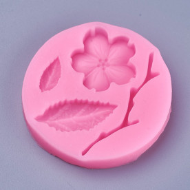 Силиконовый молд Цвет персика, 54x7 мм