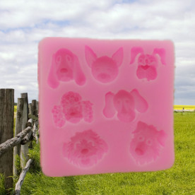 Силіконовий молд Собача історія, 69x69x12 мм