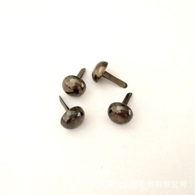 Набор брадсов, 10 шт., цвет черный металл, 20x12 мм