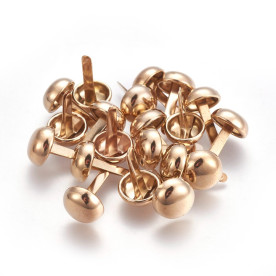 Набор брадсов, 10 шт., цвет светлое золото, 20x12 мм