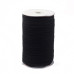 Плоский эластичный шнур, черный, 6 мм, 90 см