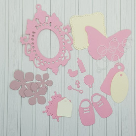 Набор вырубки Для девочки, 18 шт., 1 - 8.5 см