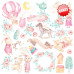 Набор скрапбумаги Dreamy baby girl 20x20 см, 10 + 1 лист, Фабрика Декору