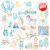 Набір скраппаперу Dreamy baby boy 20x20см, 10 + 1 лист, Фабрика Декору