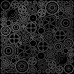 Аркуш паперу з фольгуванням Silver Gears Black, Фабрика Декору