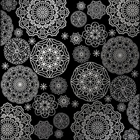 Аркуш паперу з фольгуванням Silver Napkins Black, Фабрика Декору