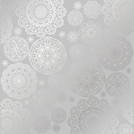 Лист бумаги с фольгированием Silver Napkins Gray, Фабрика Декору