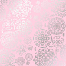 Аркуш паперу з фольгуванням Silver Napkins Pink, Фабрика Декору
