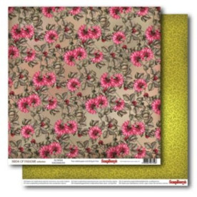 Скраппапір 30х30 см Квіти - Райські птахи, Scrapberry's