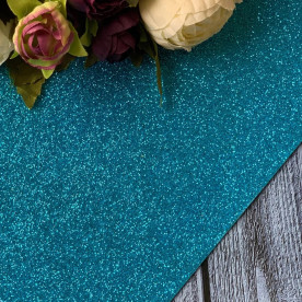 Фоаміран глиттер 20 х 30, блакитний, 2 мм