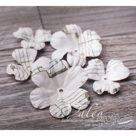 Декоративные бумажные Полевые цветы 40*40мм 2шт 30*30 3шт цвет ноты 2987, Valeo