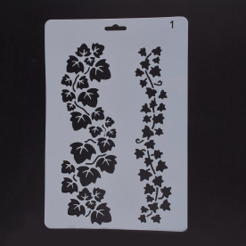 Пластиковий трафарет Виноградна лоза, 25.5x17.4 см