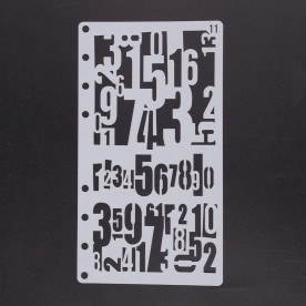 Пластиковый трафарет - маска Числа, 17.3x9.6 см