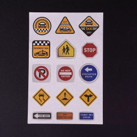 Лист наклеек Дорожные знаки 12x8 см