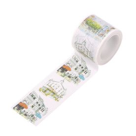 Декоративный скотч Город, 30 мм, 5 м