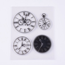 Набор прозрачных силиконовых штампов Часы, 10х12 см