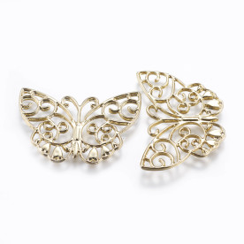 Філігранна метелик, колір золотий, 26х37 мм
