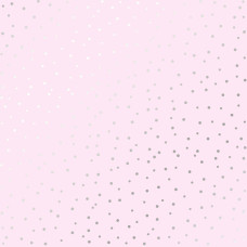 Лист односторонней бумаги с фольгированием Silver Drops Light pink 30,5х30,5 см, Фабрика Декора