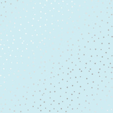 Лист односторонней бумаги с фольгированием Silver Drops Blue 30,5х30,5 см, Фабрика Декора