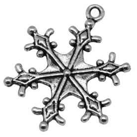 Металева підвіска "Сніжинка" 29 мм х 22 мм
