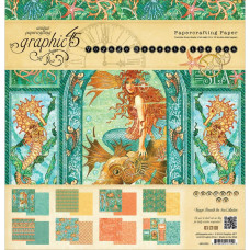 Набор скрапбумаги Voyage Beneath the Sea, 30х30 см, 8 листов, Graphic 45