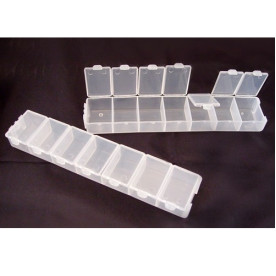 Набір пластикових контейнерів для дрібниць, 2 шт, розмір 3,5 х 15 х 2 см