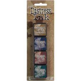 Набір міні-подушечок Mini Distress Ink Pad Kit 12, 4 шт, Tim Holtz