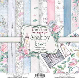 Набор скрапбумаги Shabby love 20x20 см 10 листов, Фабрика Декору
