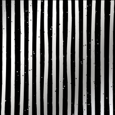 Лист бумаги с фольгированием Silver Stripes Black 30,5х30,5 см, Фабрика Декору