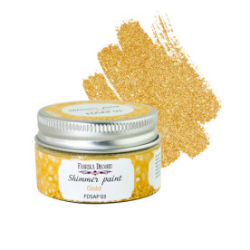 Фарба з глітером Shimmer paint Золото 30 мл, Фабрика Декору