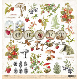 Скрап папір У моєму кошику Аромати лісу, 30х30 см, Craft Paper