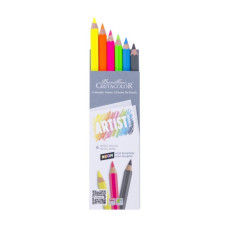 Набір 5 кол. неонових олівців МЕГА Artist Studio Line + 1 графітовий МЕГА НВ Cretacolor