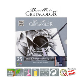 Набор для графики BLACK & WHITE 25шт Cretacolor