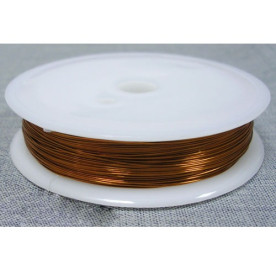Металлическая проволока для бисера, медный, 0,3 мм, 1 м