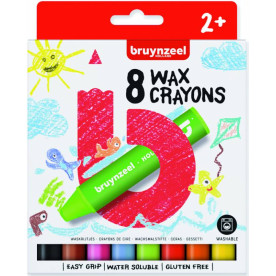 Набір дитячих віскових олівців екстра товстих 8кольорів Bruynzeel